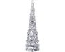 vidaXL Sapin de Noël artificiel pop-up 150 cm PET argenté