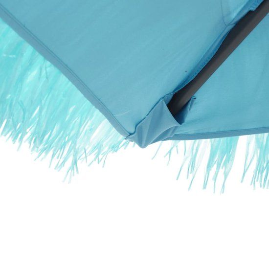 vidaXL - Parasol - met - stalen - paal - 324x324x247 - cm - blauw