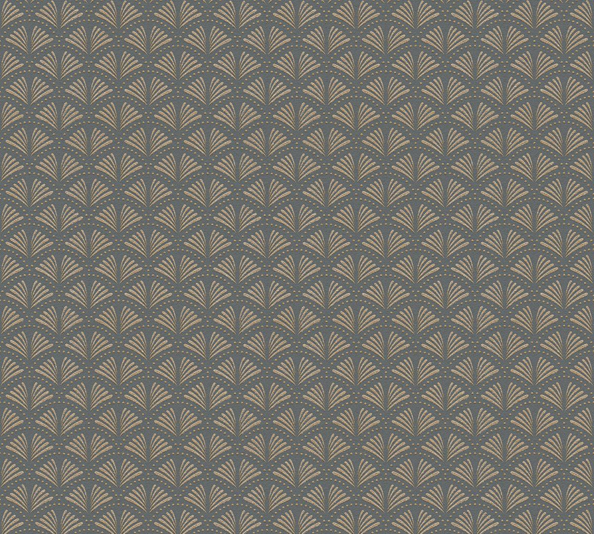 A.S. Création Trendwall 2 Glitter Behang - Art Deco - Goud Bruin/Zwart - 1005 x 53 cm