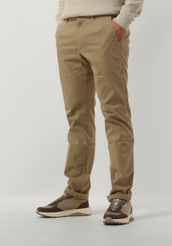 BOSS Chino_slim Broek Heren - Beige - Maat 32/34 - Slim Fit - Katoen