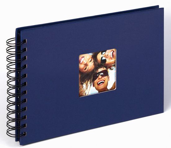 Walther Design SA-109-L Fun Wire-O Fotoalbum - 23 x 17 cm - Blauw - 40 pagina's