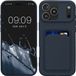 kwmobile hoesje geschikt voor iPhone 17 Pro Max - Hoesje met pasjeshouder - TPU case in donkerblauw