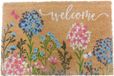 Merkloos Relaxdays Deurmat kokos - 60x40 cm - bloemen - antislip