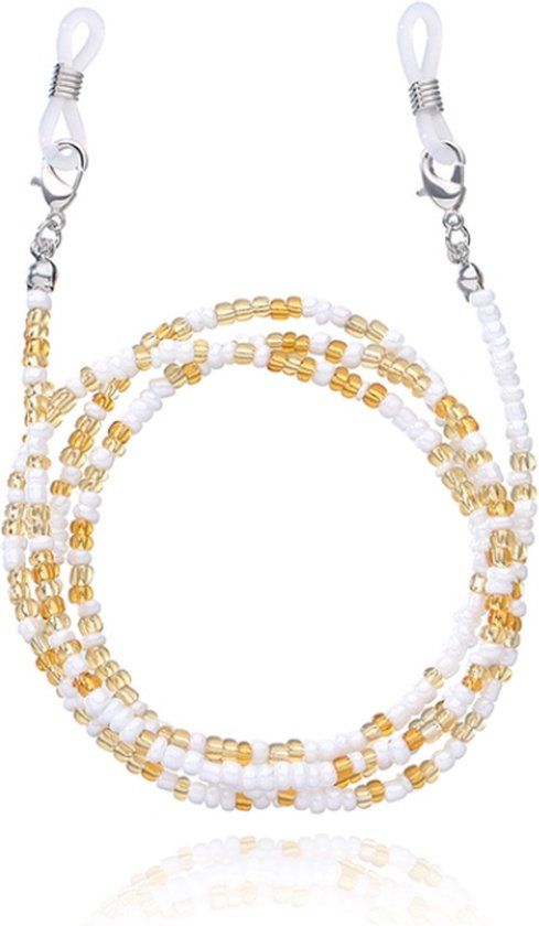 Deja Jewels goudkleurige Koord voor Zonnebril of Leesbril met Kraaltjes