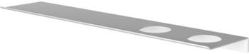 Hotbath &More Planchet 60 cm inclusief bevestigings rails met 2 uitsparingen voor een zeepdispenser of beker Mat wit