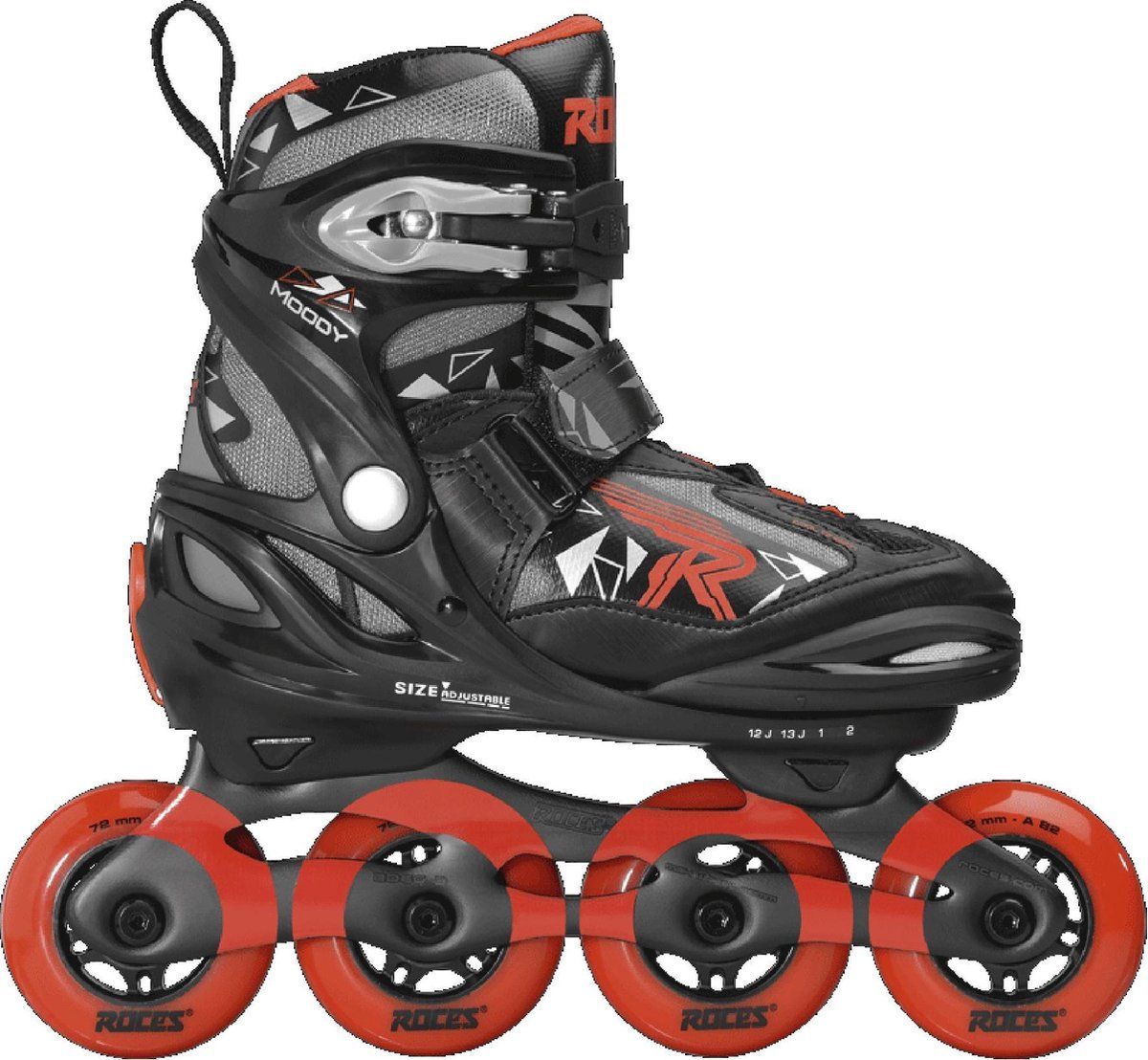 Roces Inlineskates MOODY BOY TIF - Zwart/Grijs/Rood - Maat: -