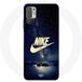 Nike Hoesje Redmi Note 10T 5G Nike Logo Goud Sterrenhemel