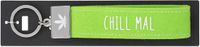 Depesche 4298-117 Viltlus sleutelhanger met gegraveerd metalen uiteinde en iconische print, Chill mal, lichtgroen, ca. 17 x 3 x 1 cm, Groen
