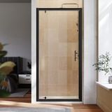 Sirhona Porte de douche pivotante 76cm noir