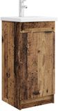 vidaXL - Badkamer - Vanity - met - Wastafel - Oud - hout - 42 - x - 40 - x - 84,5 - cm