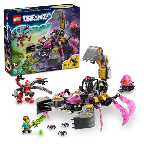 LEGO DREAMZzz Nachtmerrie Schorpioengraver – Bouwpakket voor Kinderen dat Transformeert in Wespfiguur – met 3 Minifiguren en Oranje Schattenwezen – Cadeau voor Jongens en Meisjes vanaf 7 Jaar – 71513