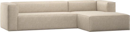 WOOOD Bean Hoekbank Rechts - Polyester - Beige Melange