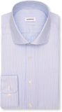 Seidensticker Chemise Slim Fit Bleu Structuré Repassage Facile Coton EU40