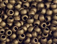 Japanse Matte Japanse rocaillekralen, oud goud groenachtig, 2,2 mm, 11/0, 100 g