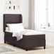 Maison Exclusive - Lit boxspring avec tête de lit, brun foncé, 80 x 200 cm, rembourré