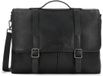 Kazar Black business style leather briefcase with laptop compartment