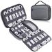 Organisateur de câbles de voyage - Sac organisateur d'électronique - 6 compartiments - Gris