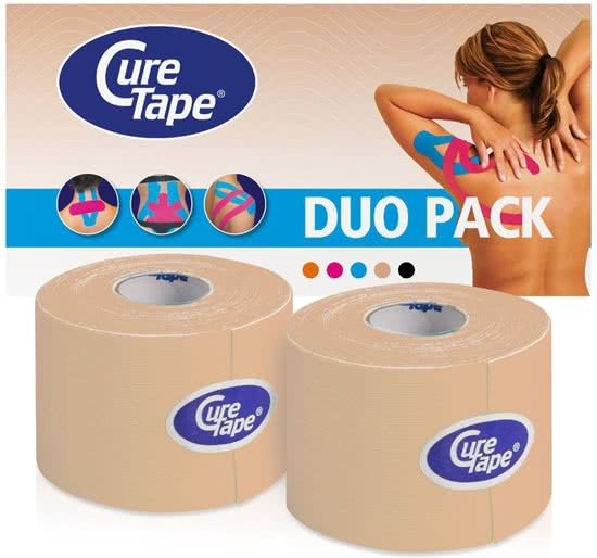 Cure Tape Voordeelset - 2x - 5cm * 5m - Beige