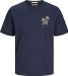 Jack & Jones T-shirt Jorpalm Back Tee Ss Crew Neck Dut 12257949 Sky Captain Homme Taille - L