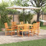 vidaXL Eettafel Set 5-delig Bruin Massief Acacia Hout