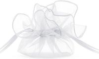 Party-Decoration PartyDeco Organza zakjes wit (10 stuks)