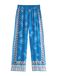 Next - Dames - Lichtgewicht broek met wijde pijpen en elastische taille - Blauw