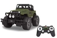 Jeep Wrangler Rubicon 1:12 2,4 GHz – 9 km/h, licht voor/achtergeprofileerde terreinbanden, frontrammer zorgt voor een stevige uitstraling, spoorinstelbaar.