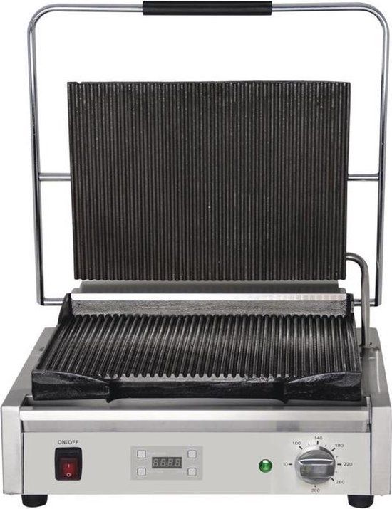 Buffalo Contactgrill Groot - Groef/Groef - 2200W - RVS - 480x435x(H)215mm