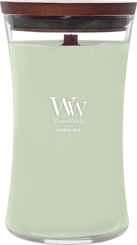 WoodWick Ethereal Haze Hourglass Large Geurkaars Lichtgroen 130 branduren