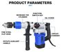 Perforateur électrique - puissance 1080W - force de frappe 6J - 4600 tours par minute - Ø55mm dans le béton - 220V - moteur sans balai