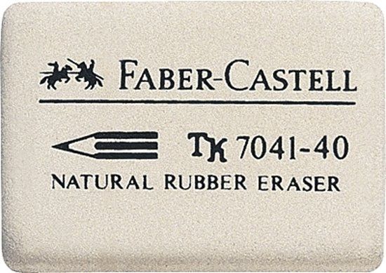 Faber-Castell 7041-40 Wit vlakgum