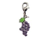 INNSPIRO NICE CHARMS Hangers van metaal, druif, paars en groen, met karabijnhaak, 10 x 20 mm, 25 stuks