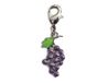 INNSPIRO NICE CHARMS Hangers van metaal, druif, paars en groen, met karabijnhaak, 10 x 20 mm, 25 stuks