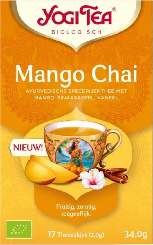 Yogi Tea Biologische Thee Mango Chai - 17 stuks