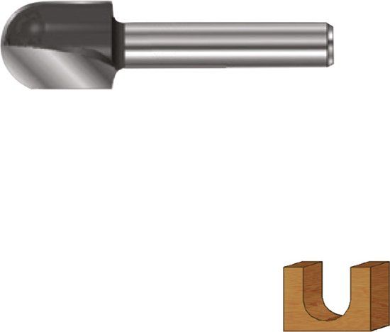Rotec HM Dakgootfrees ø6 mm R=3 S8