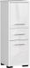 Koralia D2SZ1 hoge kast, meuble de salle de bain en blanc/blanc brillant, dimensions 85x30x30