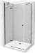 Mexen Roma cabine de douche battante 70 x 80, transparent, noir + receveur de douche extra-plat, blanc