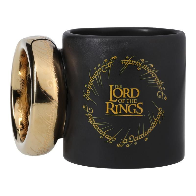 Paladone The Lord of the Rings The One Ring Shaped Mug - 0.5L - Black/Gold