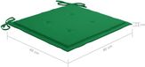 vidaXL Set de 4 chaises pliantes avec coussins, acacia massif, vert