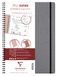 Clairefontaine 783465C Nomaddict (ex Age Bag) Spiraalschrift Afscheurbare Strook My.Notes Grijs - A4 21x29,7cm - 120 Uitscheurbare Pagina's Gelijnd - Wit Papier 90g - Omslag Glanskarton Lederkorrel
