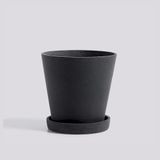 HAY Flowerpot With Saucer Zwart Polystone 150x150x135 mm