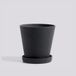HAY Flowerpot With Saucer Zwart Polystone 150x150x135 mm