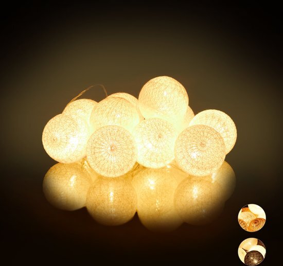 koppeling Onrustig Productiviteit Relaxdays LED lichtsnoer met 10 ballen - sfeerverlichting -  feestverlichting - katoen wit verlichting kopen? | Kieskeurig.be | helpt je  kiezen
