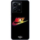 Nike Hoesje voor Vivo Y35 4G, Nike-logo, kleurrijke voorkant, zwart