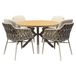 Quincy Luxor set de jardin Luxor 120xH75 cm 5 pièces latte polywood