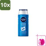 NIVEA MEN Strong Power Shampoo - 250 ml - 10 pièces