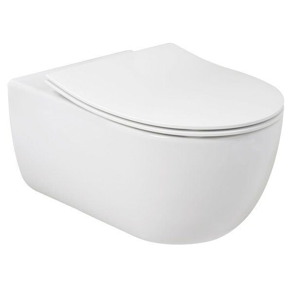 Plieger Nola Slim Toiletzitting met Softclose en Quick Release - Mat Wit