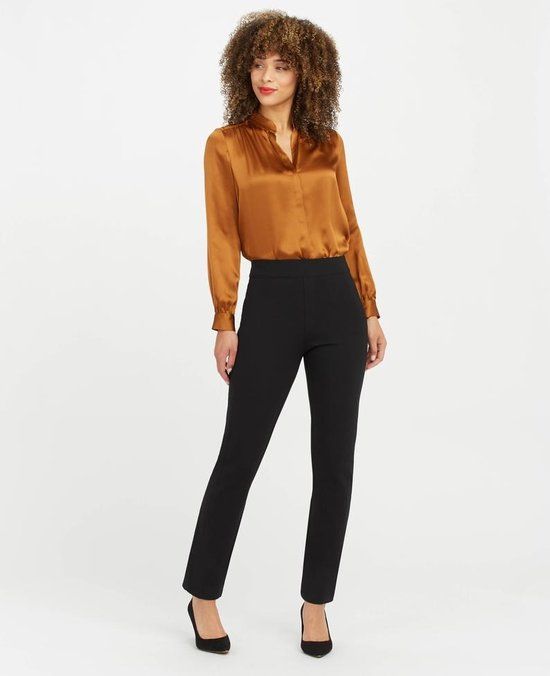 Spanx The Perfect Pant Slim Straight Leg - Zwart - Maat M