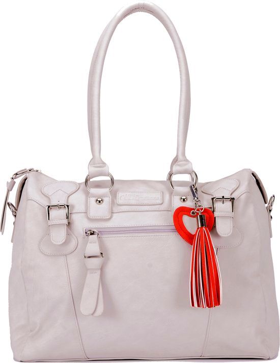 Little Company Black Label Soft Leather Look Bag Luiertas - Steen Grijs