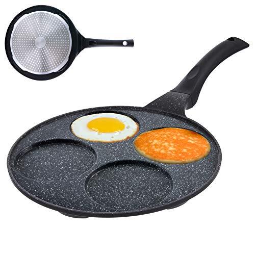 orion group Oogpan Ø 27 cm | spiegelei-pan voor 4 eieren | crêpepan voor gas | voor inductie, met anti-aanbaklaag